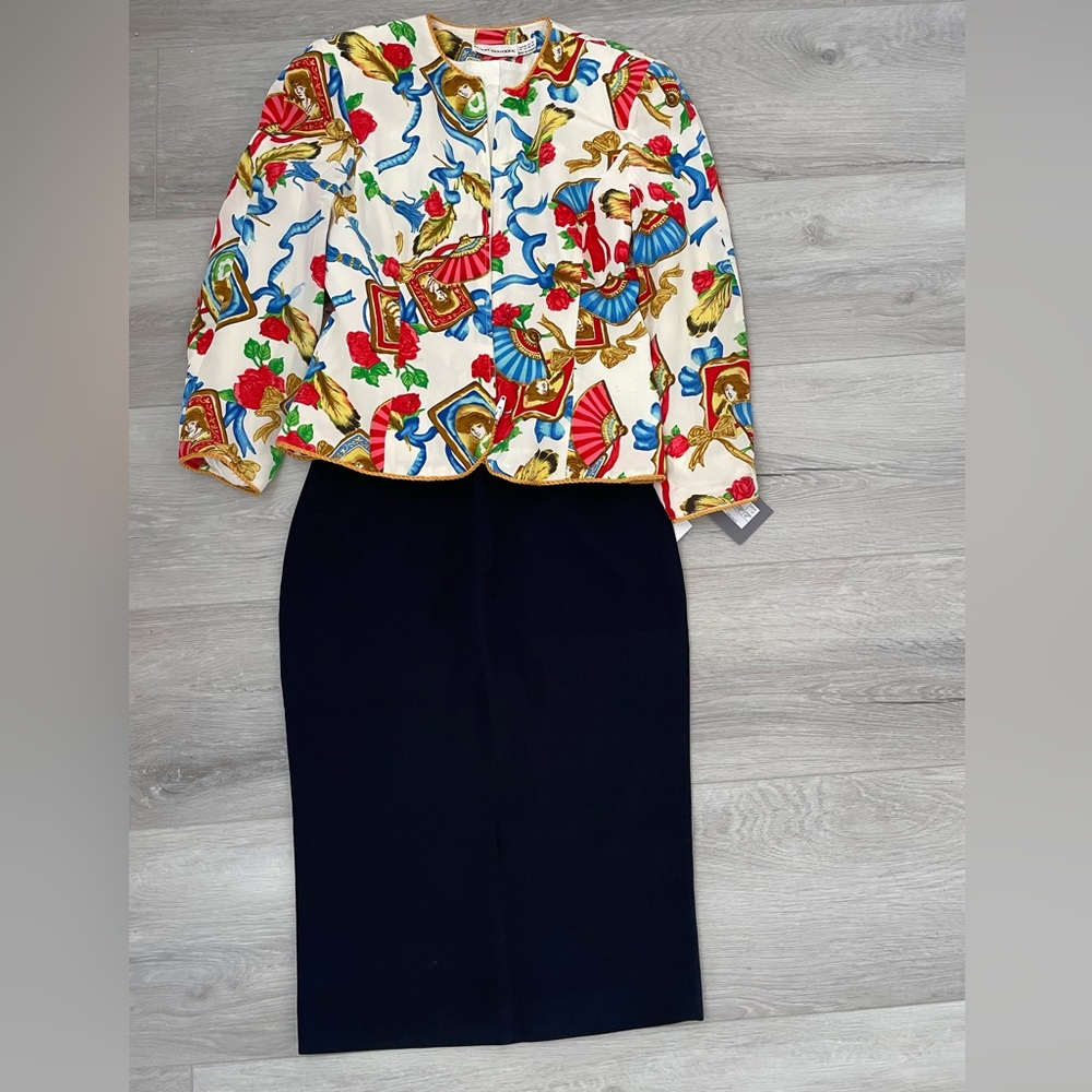 Alexander McQueen Navy Pencil Skirt Size 40